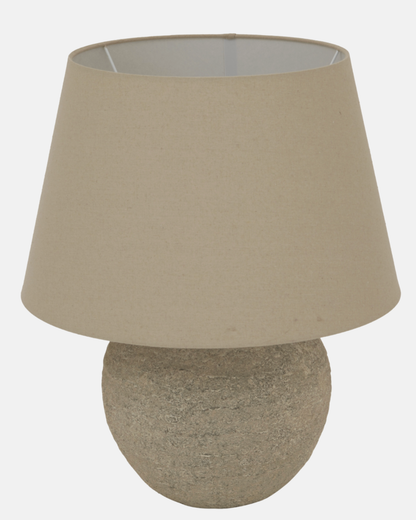 Tuscan Grey Table Lamp – Ceramic Grey Accent Lamp, 32×32×40 cm