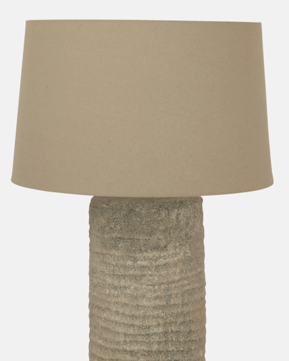 Tall Tuscan Grey Ceramic Lamp – 83 cm Grey Statement Lighting