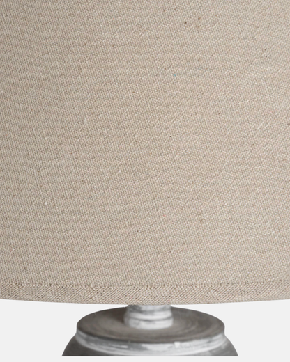 Ithaca Floor Lamp – Whitewashed Wood Base & Linen Shade, 155 cm Standing Lamp