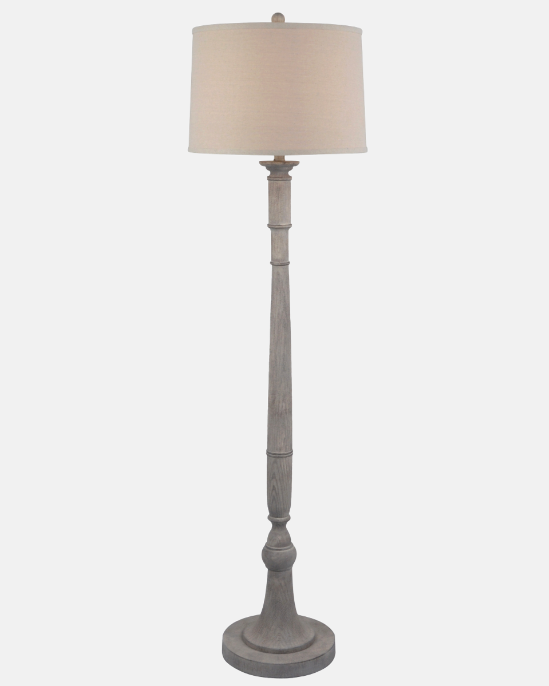 Stella Floor Lamp – Linen Shade, Contemporary Standing Lamp