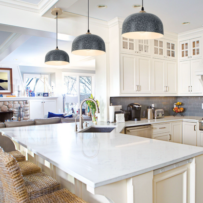 Adjustable Hanging Pendant Light – Metal E27 Ceiling Lamp, Grey Finish, Adjustable 25 cm Drop